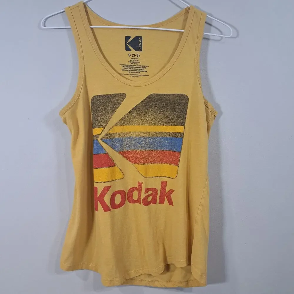 Junior's Small (3-5) Yellow Kodak Logo Tank - Picture 1 of 3